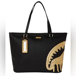 24HR DROP⬇️ Sprayground gold drip tote bag